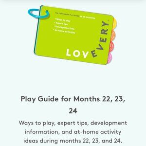 EUC Lovevery Play Guide for Months 22, 23, 24 - From the Companion Play Kit